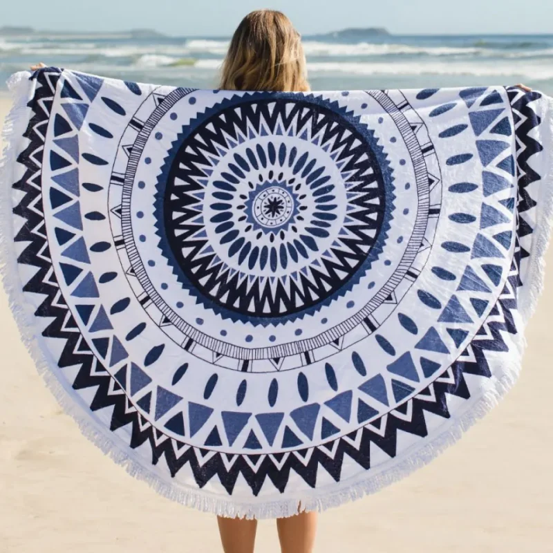 terry velour printed beach towels