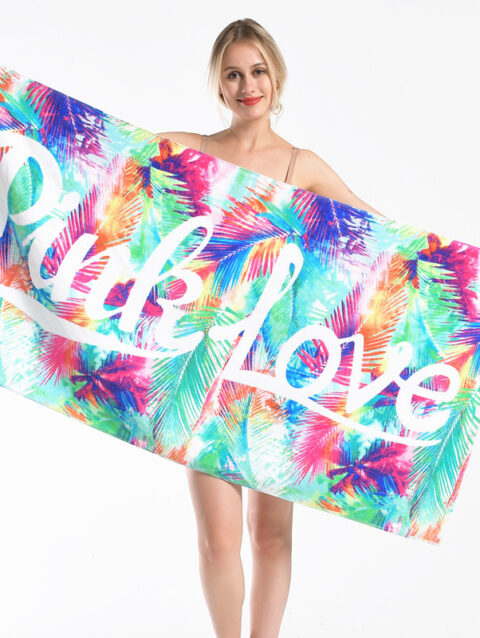 cotton print beach towel