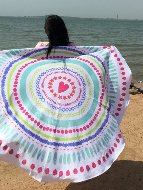 round beach towel